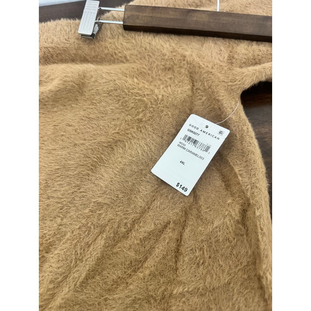 Good American Off the Shoulder Sweater in Warm Caramel 4XL NWT - Picture 7 of 7